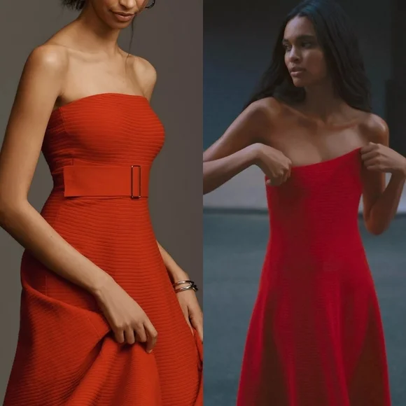 Anthropologie Strapless Midi Sweater Dress - Picture 3 of 8